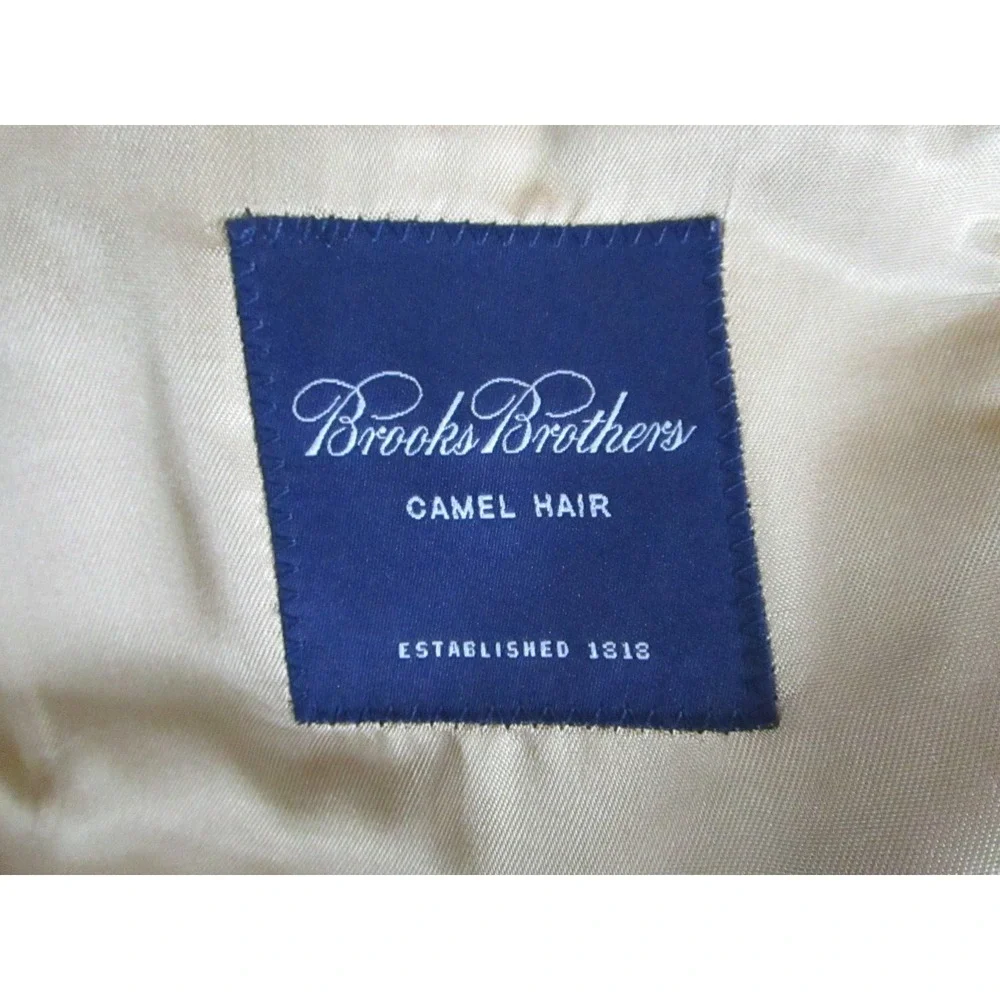 Brooks Brothers Blazer Mens 39 Long Camel Hair Tan Gold Sport Coat Jacket Luxury